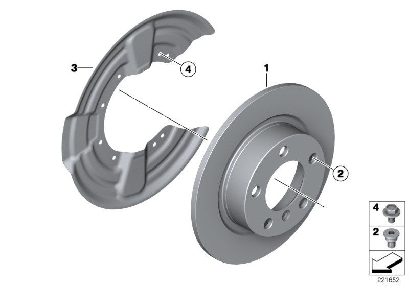 Rear wheel brake / brake disc