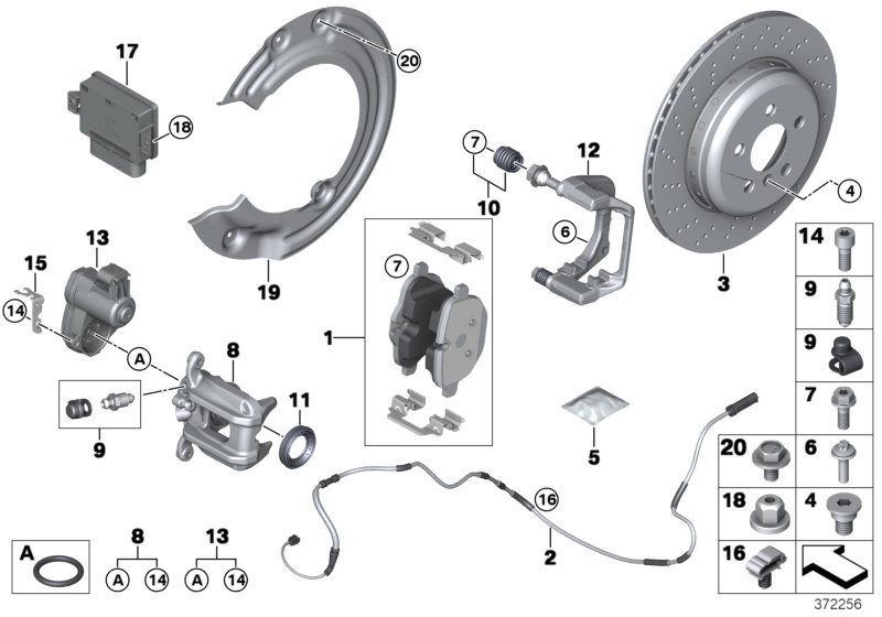 Rear wheel brake