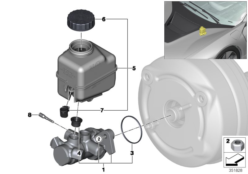 Brake master cylinder/expansion tank