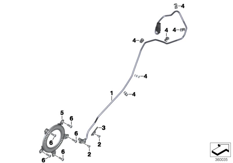 Rotational-speed sensor, rear