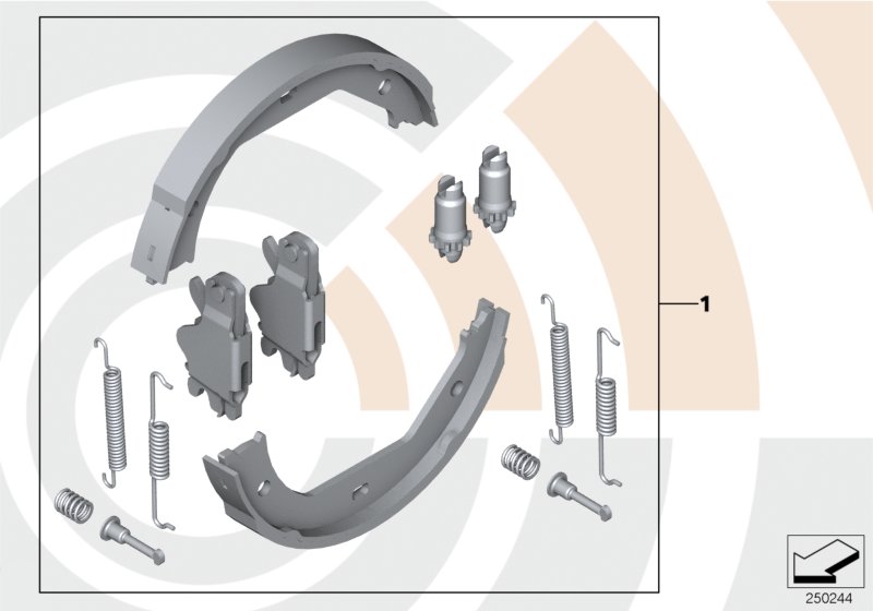 Service kit, brake shoes / Value Line