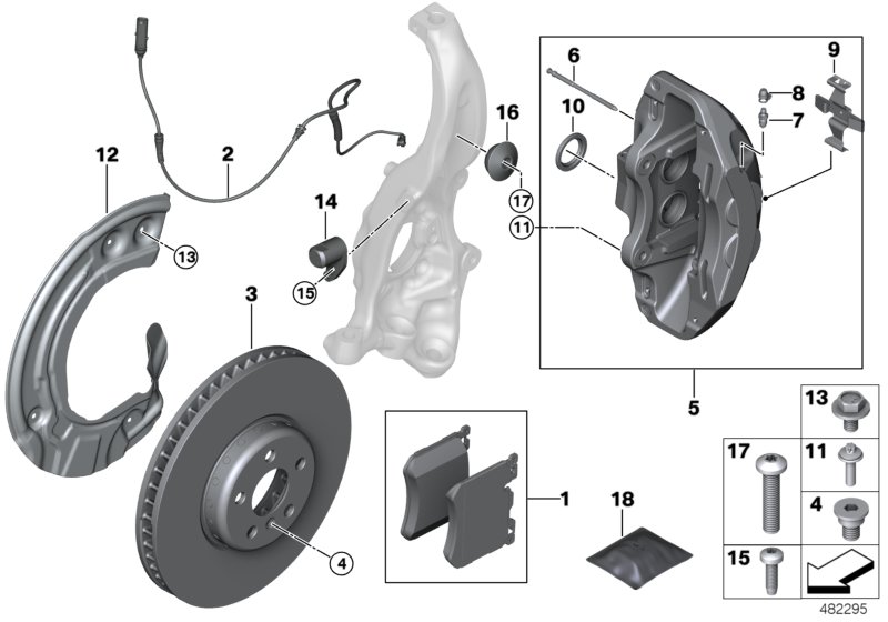 Front wheel brake