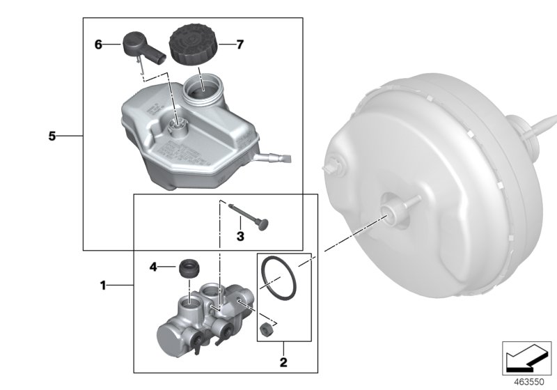 Brake master cylinder/expansion tank