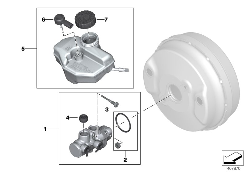 Brake master cylinder/expansion tank