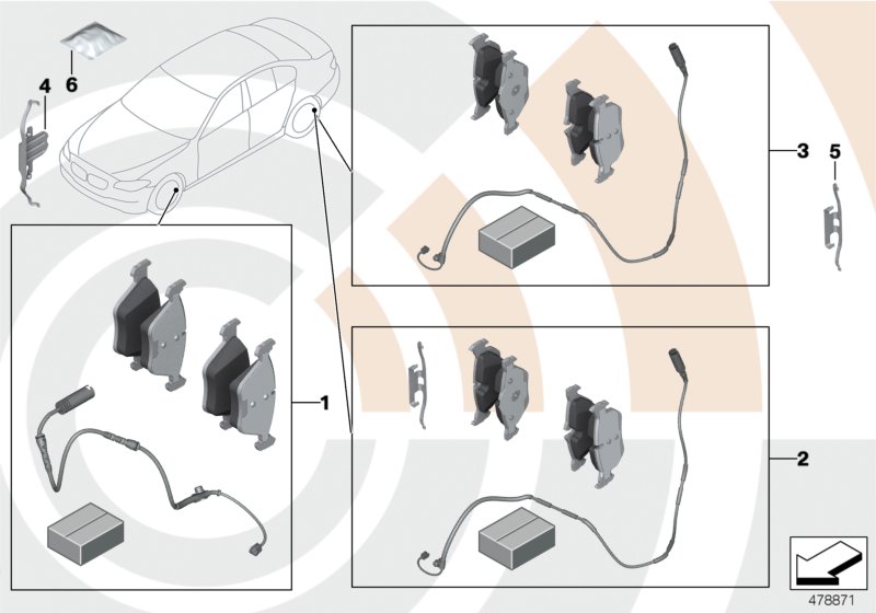 Service kit, brake pads / Value Line