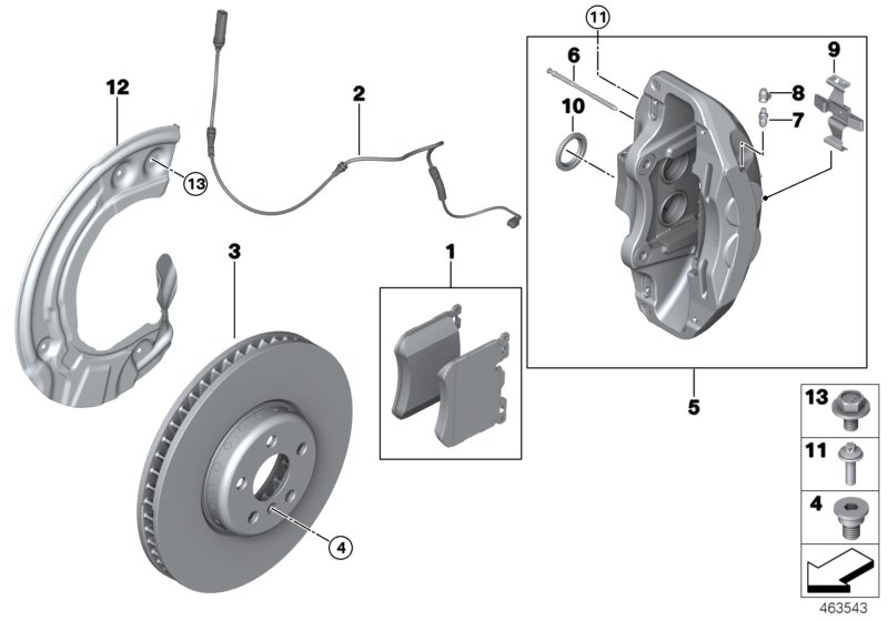 Front wheel brake