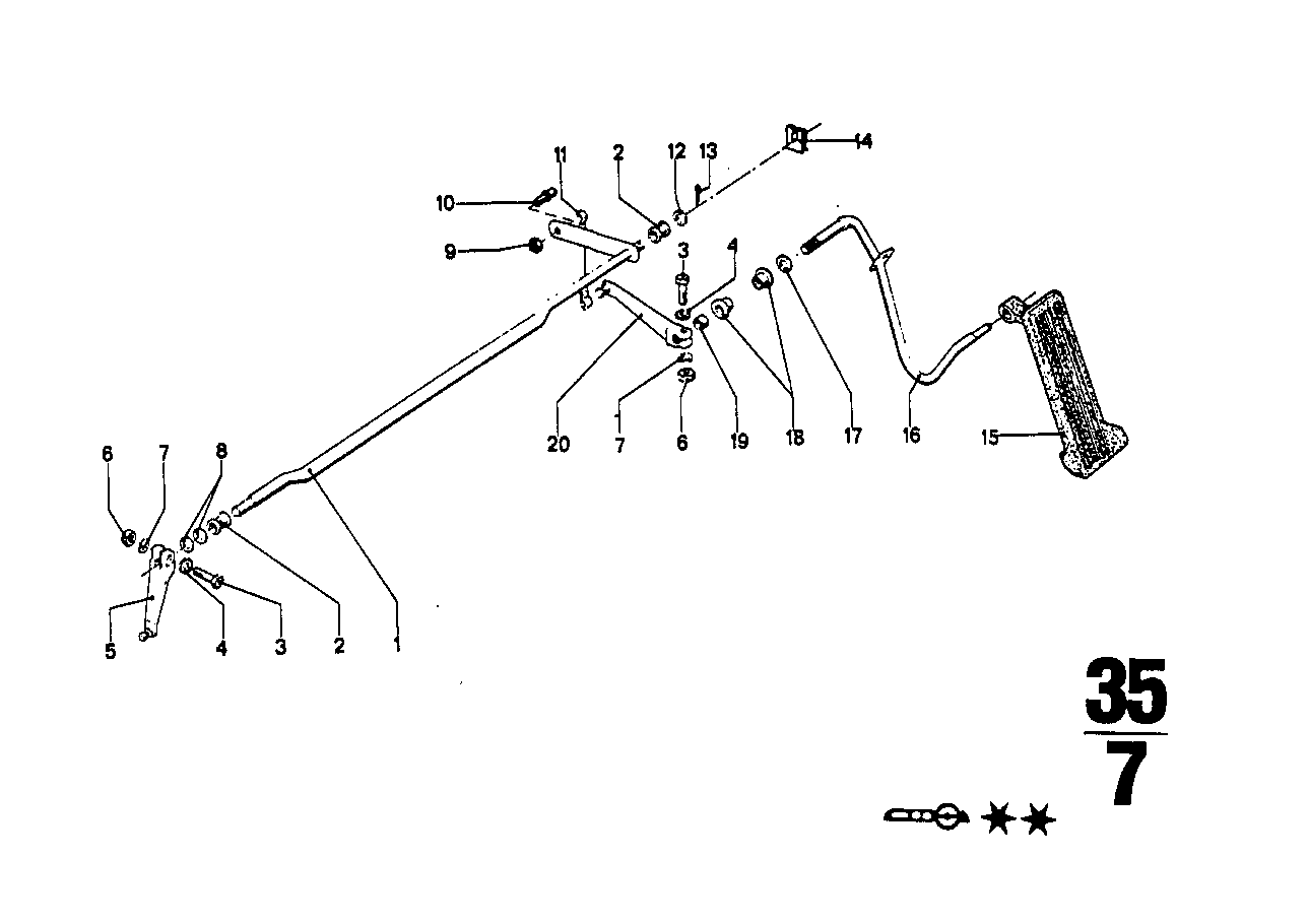 PEDALS-SUPPORTING BRACKET