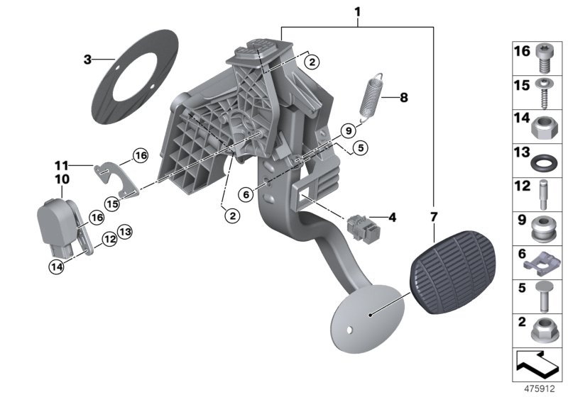 Pedal assembly, automatic transmission
