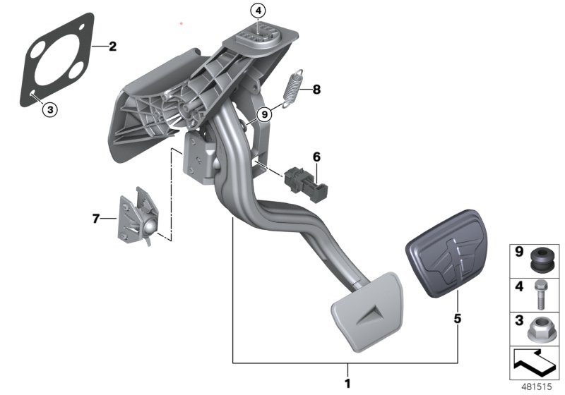 Pedal assembly, automatic transmission