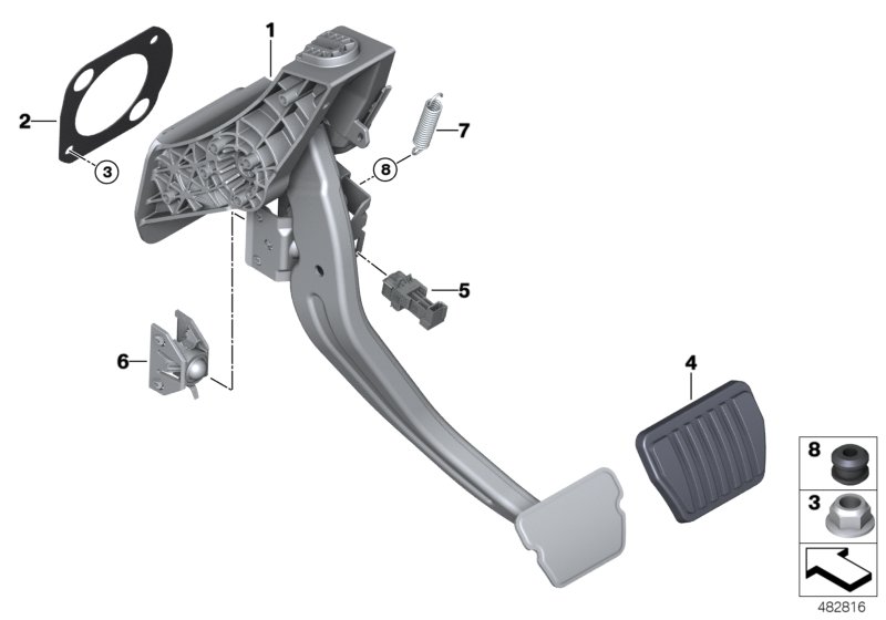 Pedal assembly, automatic transmission