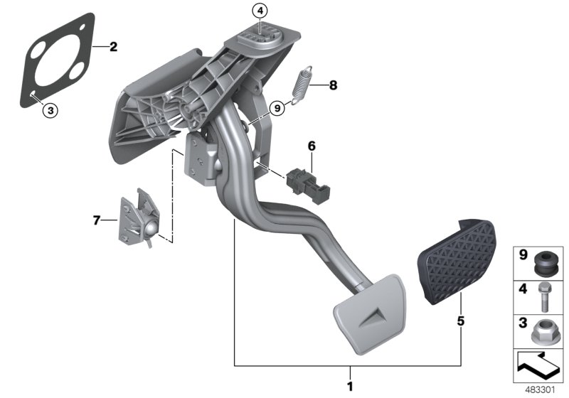 Pedal assembly, automatic transmission