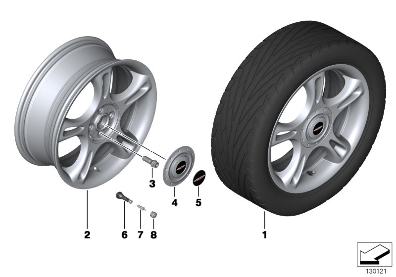 JCW LA wheel, Star Spoke, R95