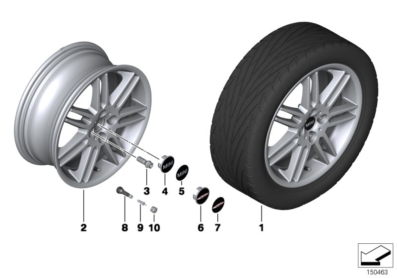 MINI alloy wheel double spoke 99