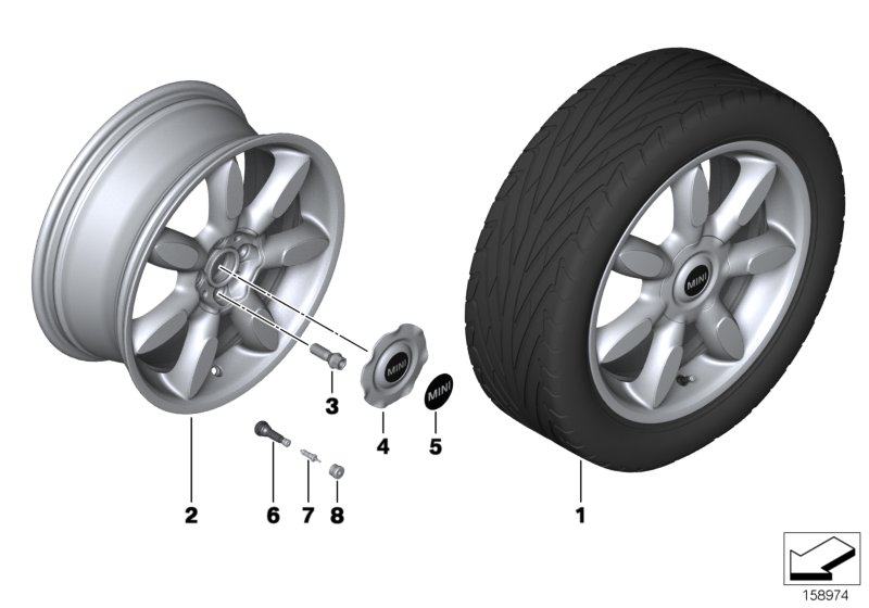 MINI LA wheel, night spoke,runflat
