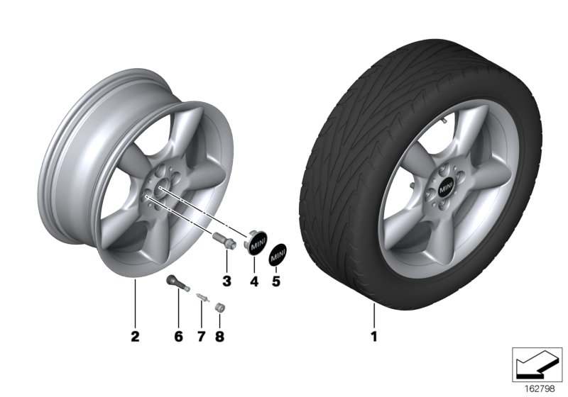 MINI LA wheel 5 Star Pace Spoke 110