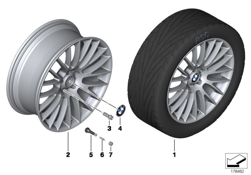 BMW LA wheel, cross spoke 312