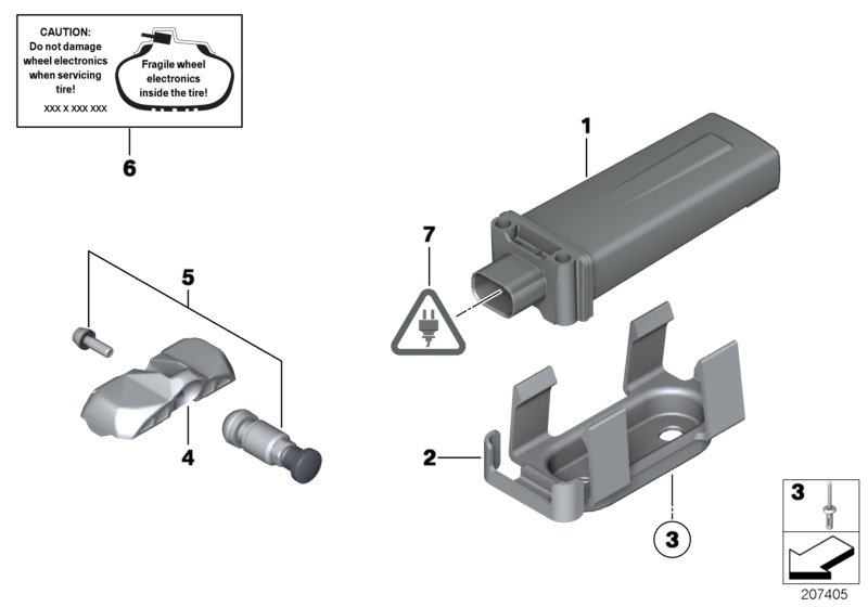 Tire pressure control (RDC) - ctrl unit