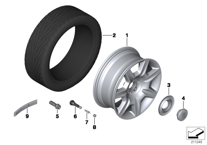 Light-alloy wheel, styling 274