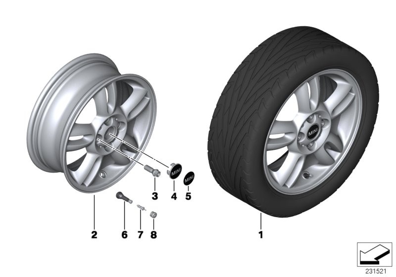 MINI LA wheel 5-Star Twin Spoke 118