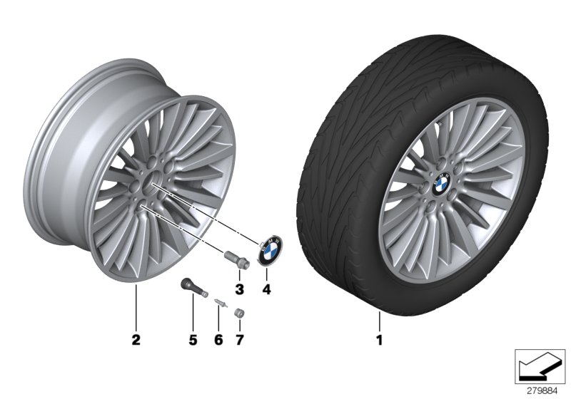 BMW LA wheel, multi spoke 416 - 18''