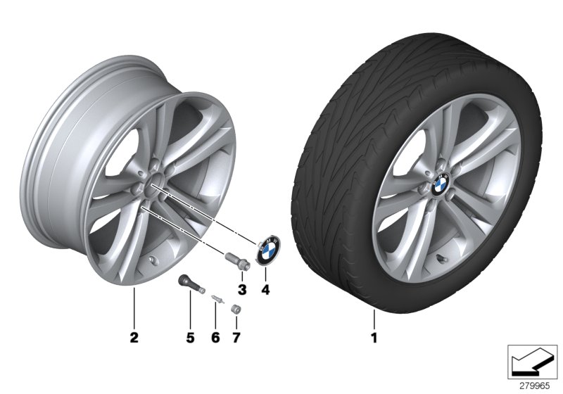 BMW LA wheel, double spoke 401 - 19''