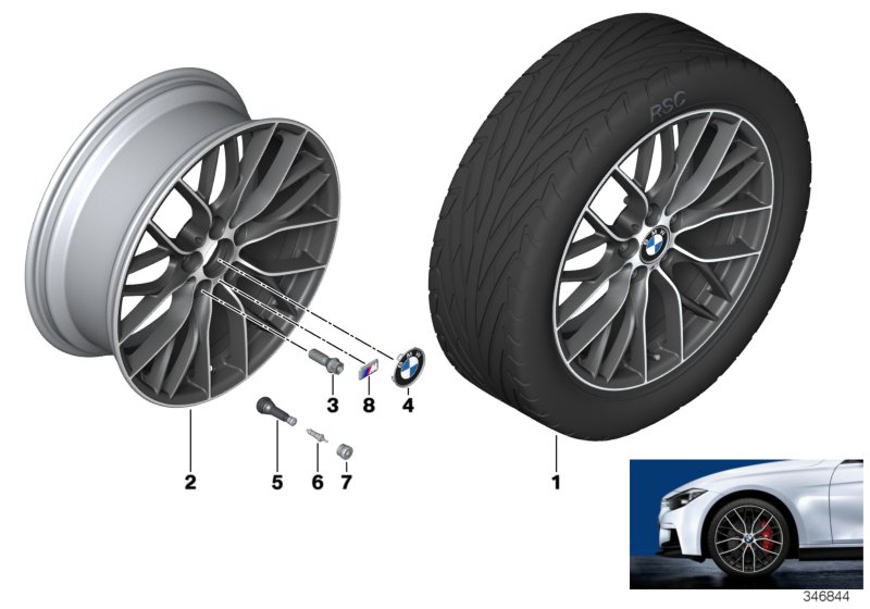 BMW LA wheel M double spoke 405-20''