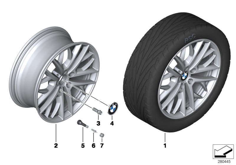 BMW LA wheel, double spoke 465