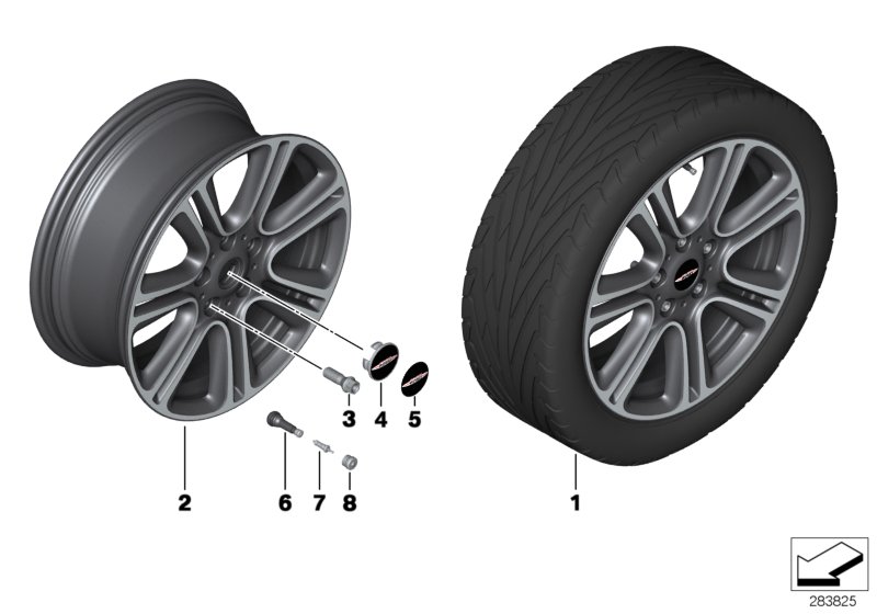 MINI LA wheel Twin Spoke Black 135