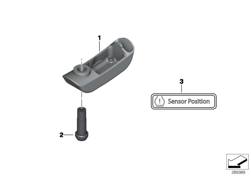 RDC sensor, rear wheel