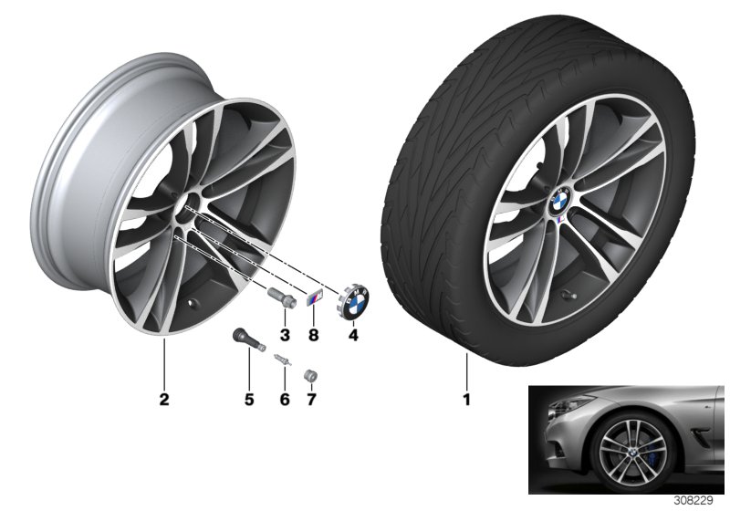 BMW LA wheel M double spoke 598M - 19"