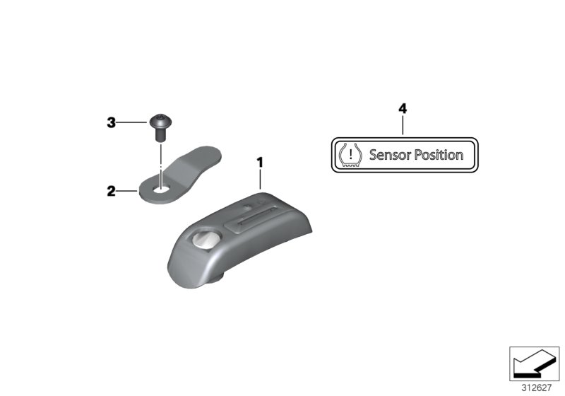 RDC sensor, front wheel