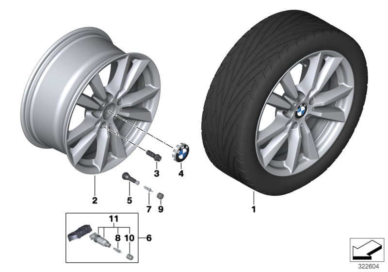 BMW LA wheel double spoke 446 - 18''
