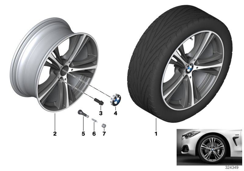 BMW LA wheel, star spoke 407 - 19''