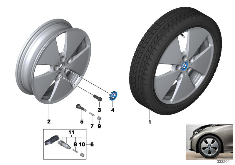 BMW i LA wheel, star spoke 427 - 19''