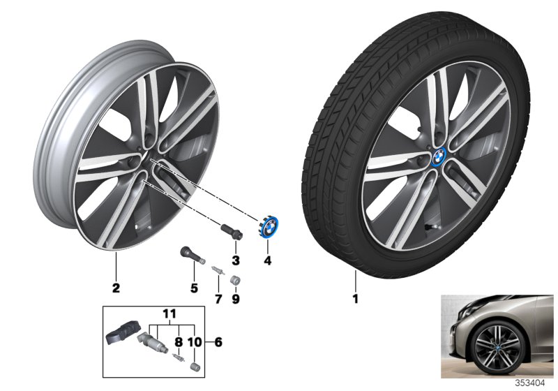BMW i LA wheel, double spoke 430 - 20''