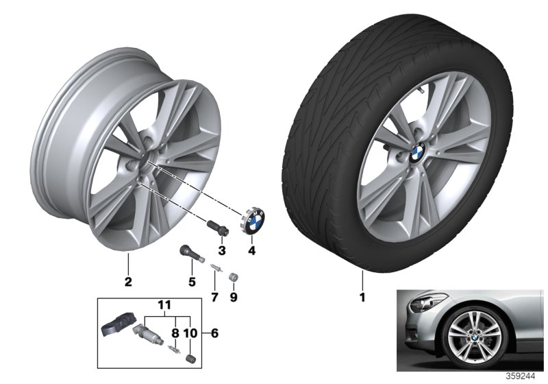 BMW LA wheel, double spoke 385