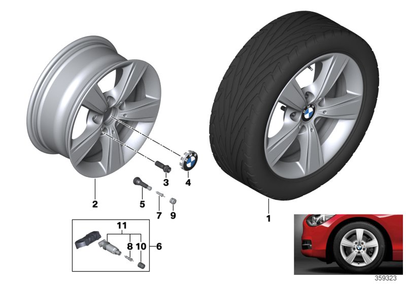 BMW LA wheel, star spoke 376