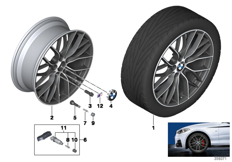 BMW LA wheel M double spoke 405-19''