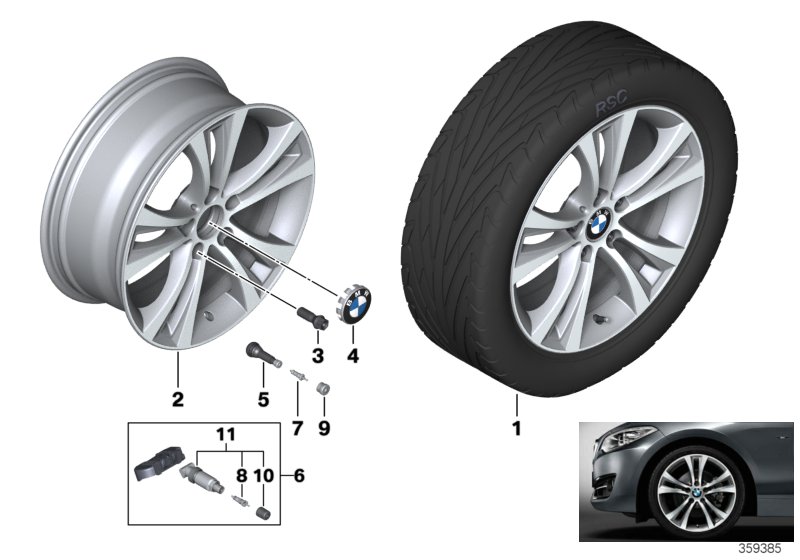 BMW LA wheel, double spoke 384 - 18''