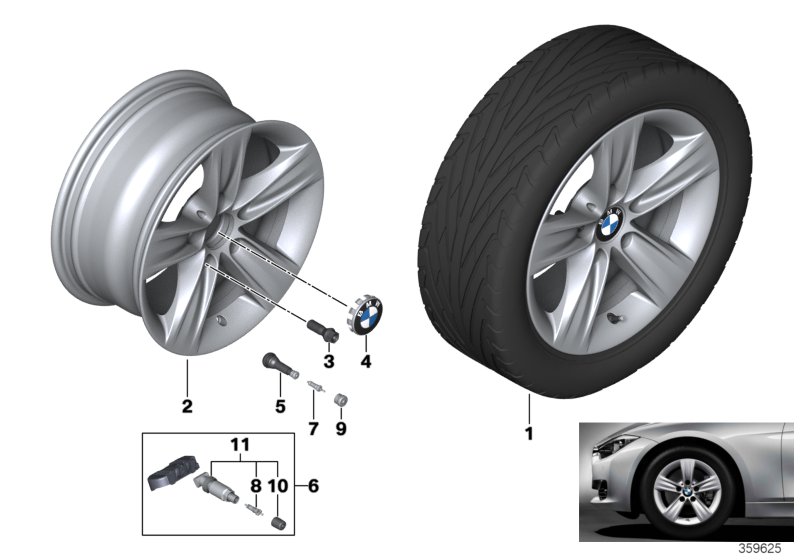 BMW LA wheel, star spoke 391 - 16''