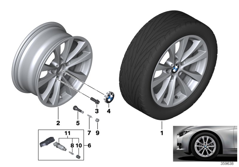 BMW LA wheel, V-spoke 395 - 17''