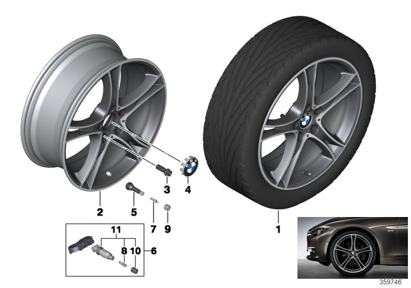 BMW LA wheel double spoke 361-20''