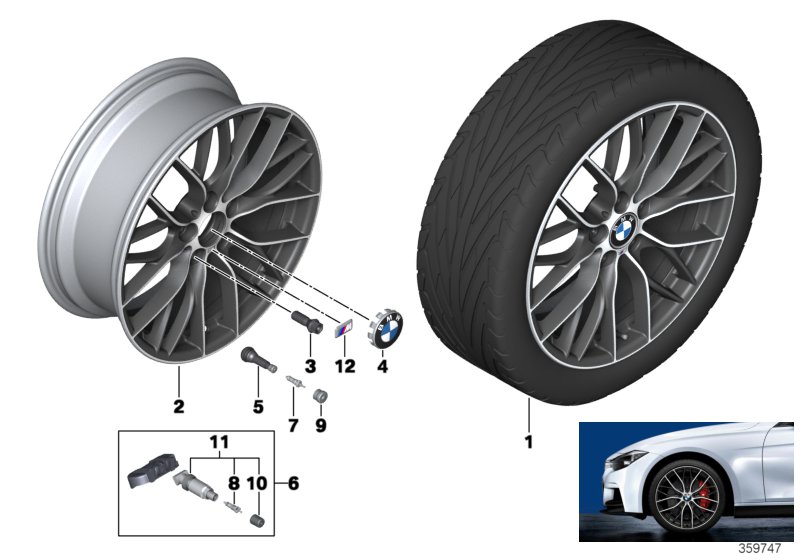BMW LA wheel M double spoke 405-20''