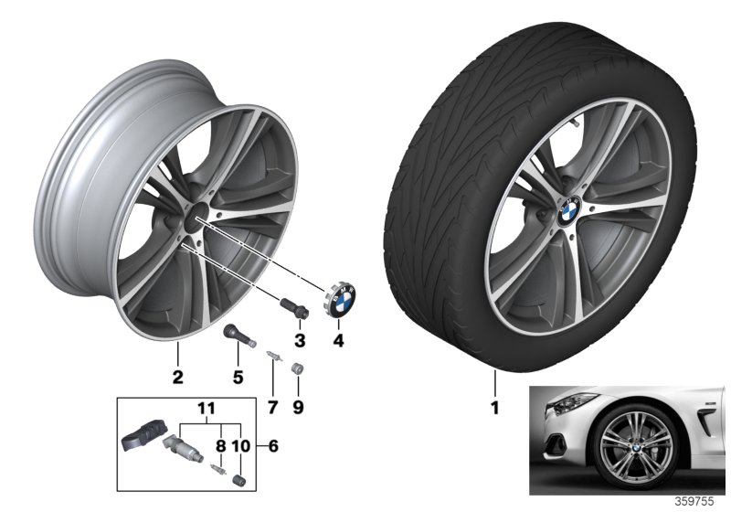 BMW LA wheel, star spoke 407 - 19''