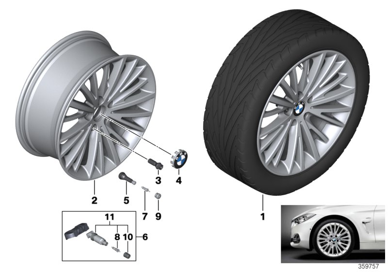 BMW LA wheel, multi spoke 399 - 19''