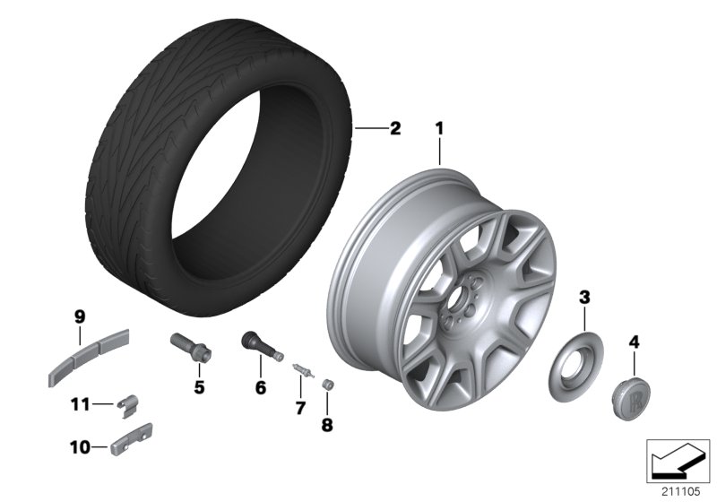 Light-alloy wheel, styling 273