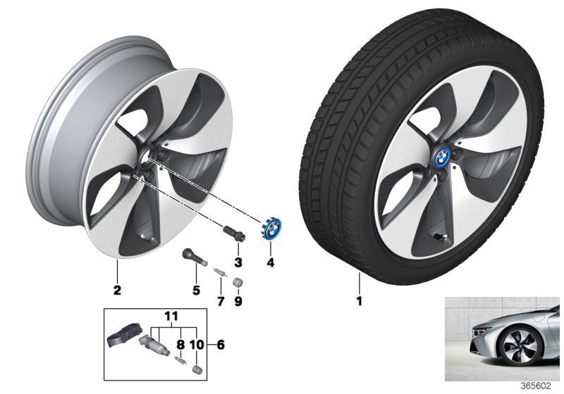 BMW i LA wheel,turbine styling 444-20''