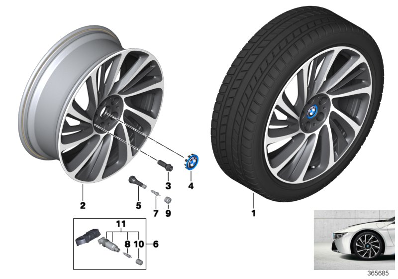 BMW i LA wheel,turbine styling 625-20''