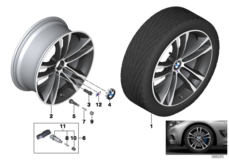 BMW LA wheel M double spoke 598M - 19"