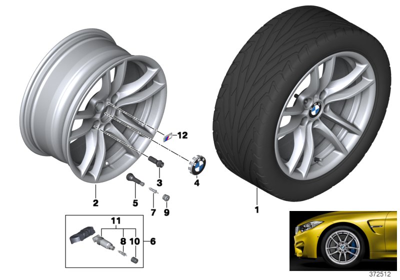 BMW LA wheel, V-spoke 640M - 18''